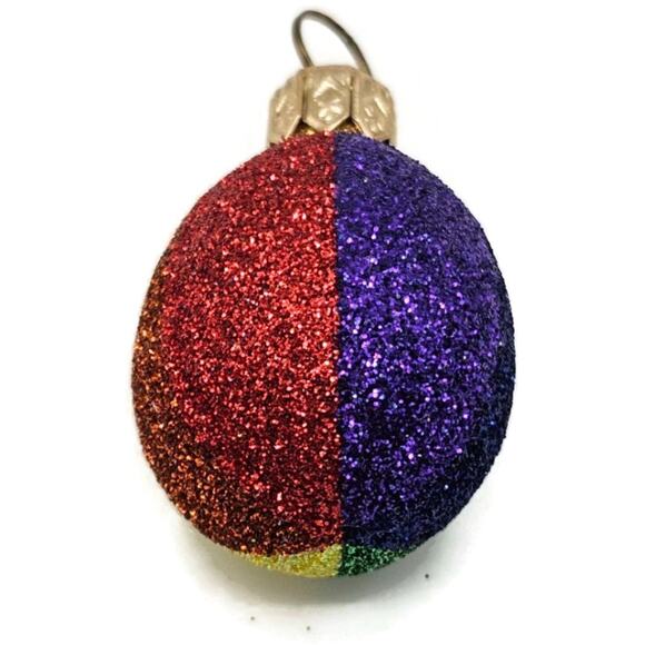 Patricia Breen Miniature Egg Rainbow Shines Easter Purple Christmas Ornament - Picture 4 of 10